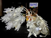 картинка Светодиодная гирлянда "Снежинки и звезды" (12 штук) 6 больших, 6 маленьких, тепл.белый,3м,с перех/30 — Великий Путь